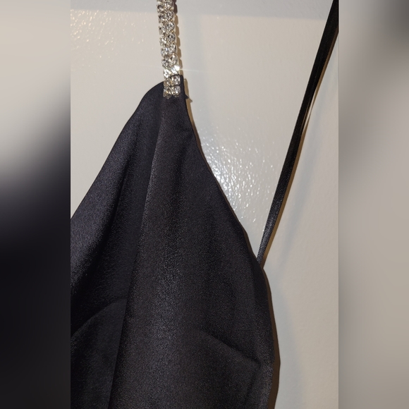 Rhinestone Cowl Neck Mini Dress - Picture 8 of 9